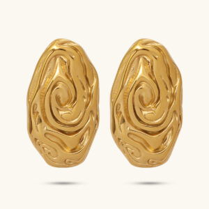 Libra Sculpted Swirl Studs MXDZE885G