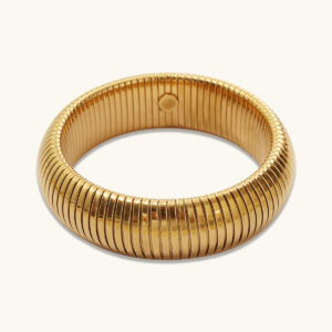 Libra Sculpted Ribbed Bangle MXDZB058G