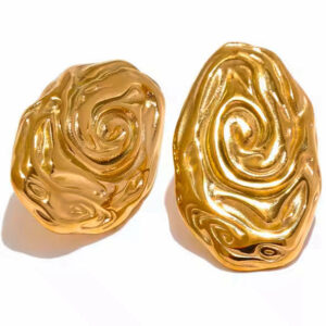 Libra Sculpted Swirl Studs MXDZE885G