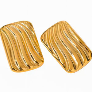 Libra Sculpted Gold Studs MXE581G