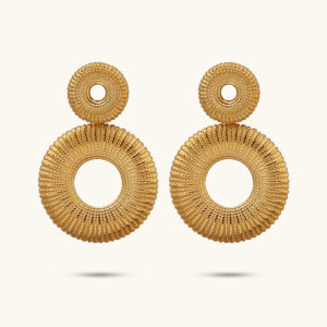 Libra Golden Orbit Earrings MXE651G