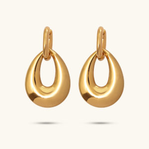 Libra Sculpted Teardrop Hoops MXE288G