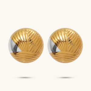 Libra Sculpted Dual-Tone Studs MXJDE862G