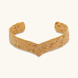 Libra Textured V Cuff Bracelet MXFTB278G
