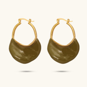 Libra Gloss Drop Hoop Earrings MXFTE960G