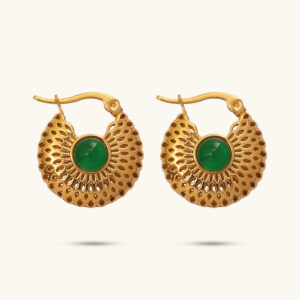 Libra Radiant Filigree Hoop Earrings MXFTE978G