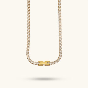 Libra tennis gold necklace MXOMKS022G