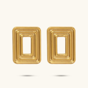 Libra Geometric Frame Earrings MXJDE870G