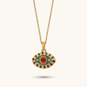 Libra blue enamel eye Necklace MXHSN215G