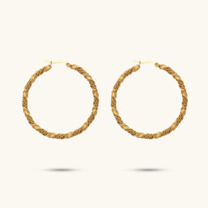 Libra gold modern hoops
