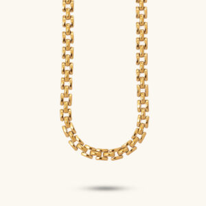 Libra sleek gold chain necklace MXSN165G