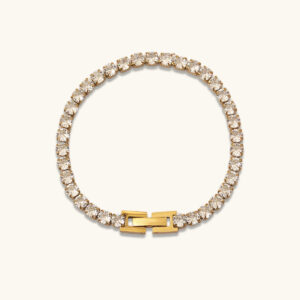 Libra tennis gold bracelet MXOMKS022G