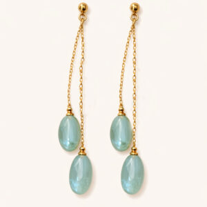 Libra gold long earrings MXE105G
