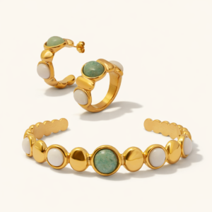 Libra Green Agate Jewelry Set MX-B04272023092806