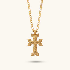 Libra gold cross chain necklace MXN026G