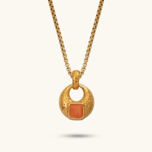 Libra gold carnelian necklace MXMWSE141G