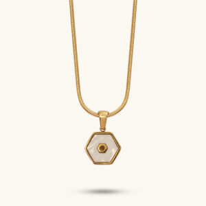 Libra gold necklace mother of pearl MXMWN502G