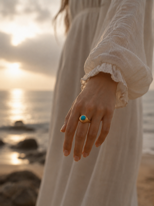 Libra turquise ring