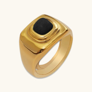 Libra Noire Signet Ring MXDZR603G1