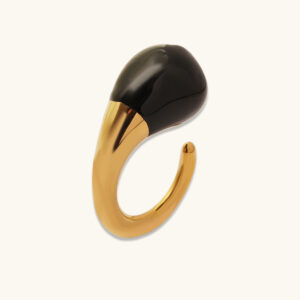 Libra Gold Midnight Curve Ring MXFTR619G